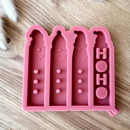 Moule en silicone pour décorations de Noël - Moule créatif pour pères Noël, maisons lumineuses et photophores